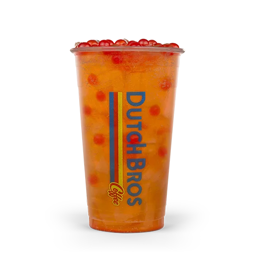 Dutch Bros Poppin Boba Fire Lizard rebel energy drink